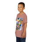 Colorful Youth Short Sleeve Tee - "Busker" Graphic Art Top