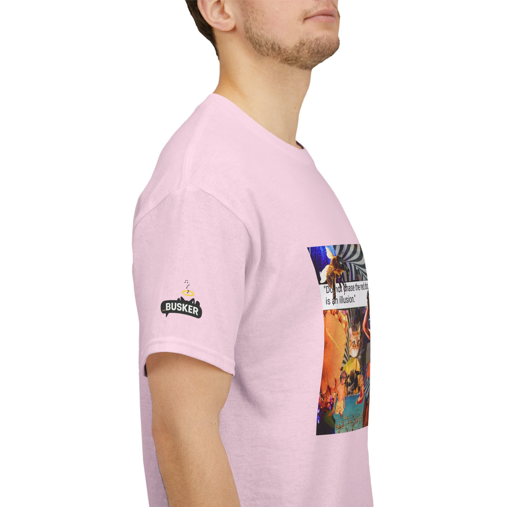 Artistic Unisex Heavy Cotton Tee - Vibrant Busker Design