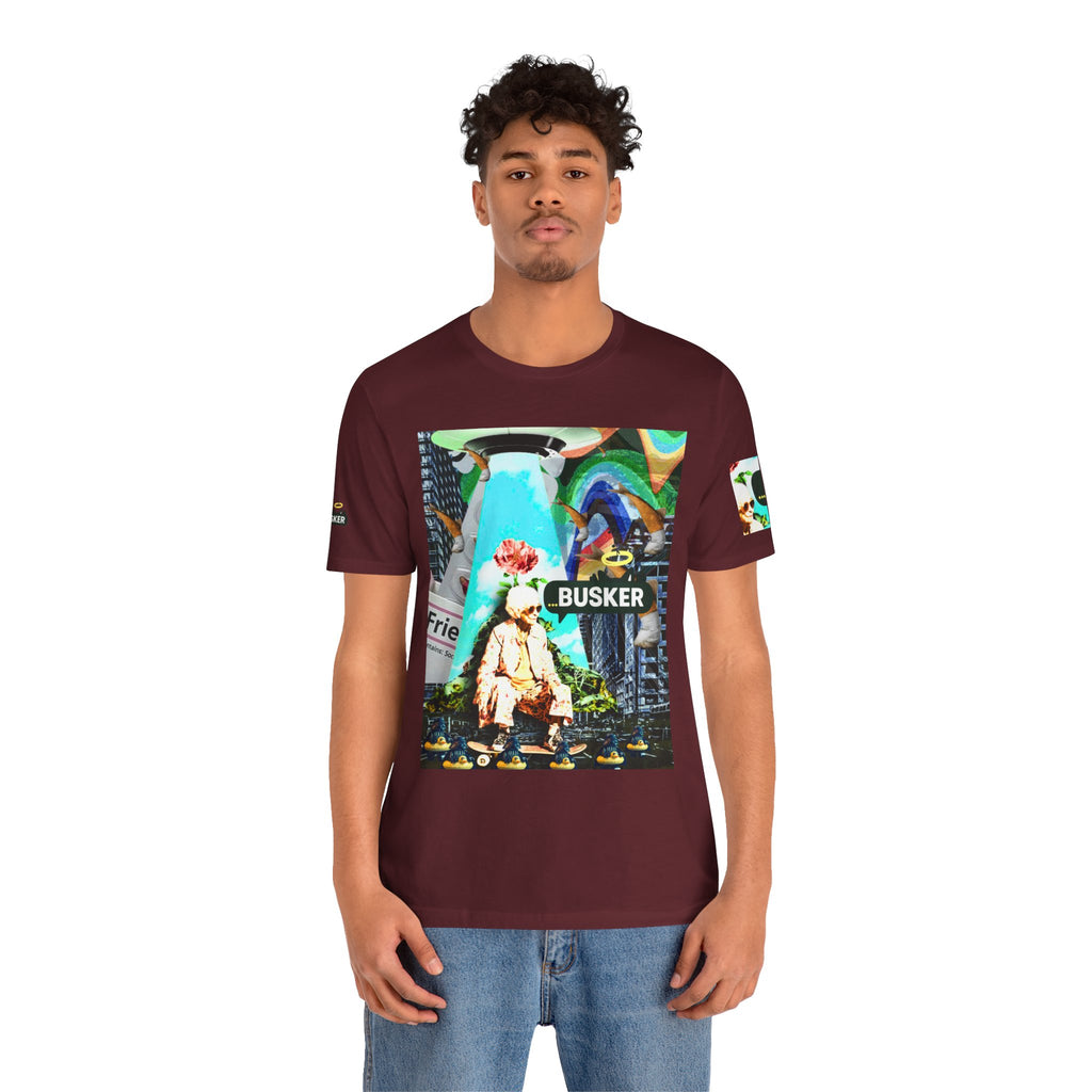 Street Art Busker Tee - Unisex Graphic Short Sleeve Shirt