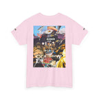 Busker Collage Graphic Tee — Vintage Music Poster Streetwear