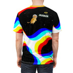 Cosmic Cat Unisex Tee, Bold Graphic T-Shirt for Astronaut Lovers, Fun Gift for Space Enthusiasts, Festival Wear, Statement Fashion