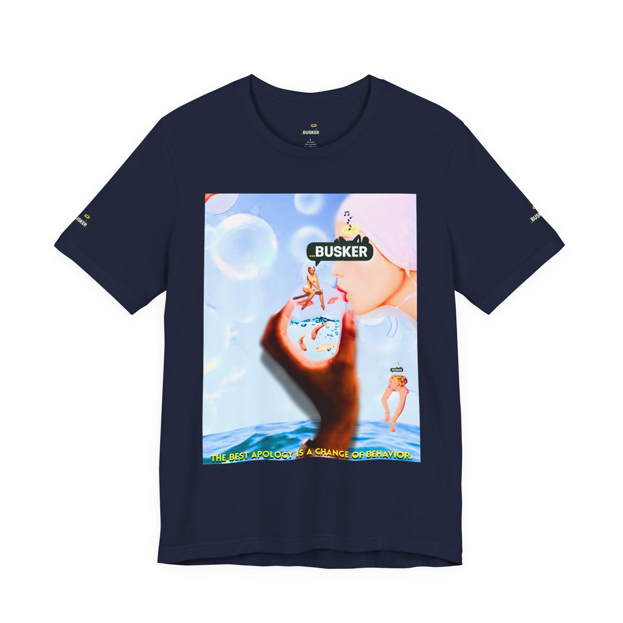 Busker Vibe Unisex Jersey Tee – Colorful Artistic Design for Summer Fun