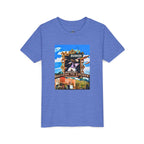 Golden Busker Youth Tee, Summer T-Shirt, Kids Casual Wear, Music Festival Swag, Gift for Young Artists