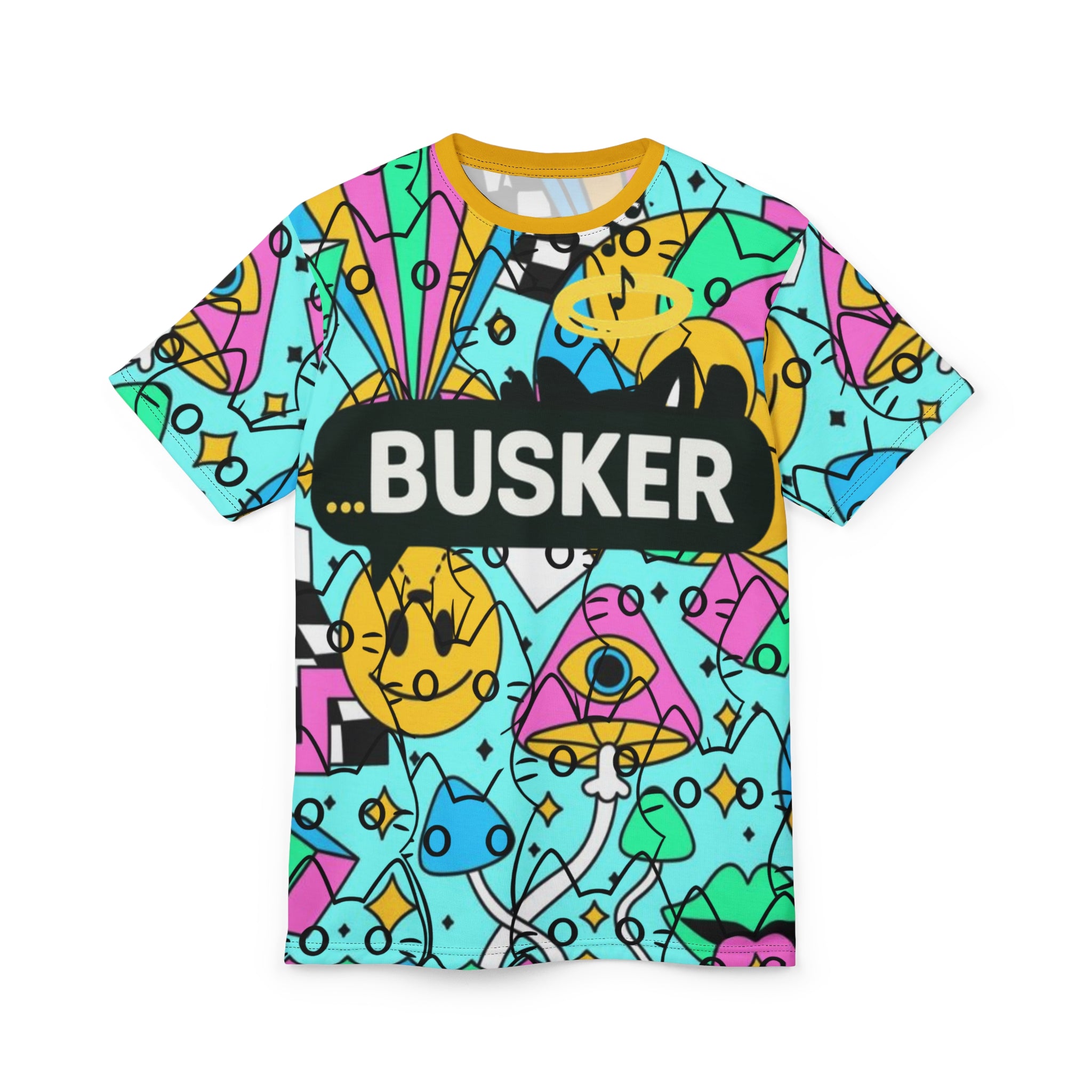 Vibrant Unisex Graphic Tee, Fun Summer Shirt for Festivals, Streetwear Style, Unique Artist Shirt, Casual Gift for Music Lovers