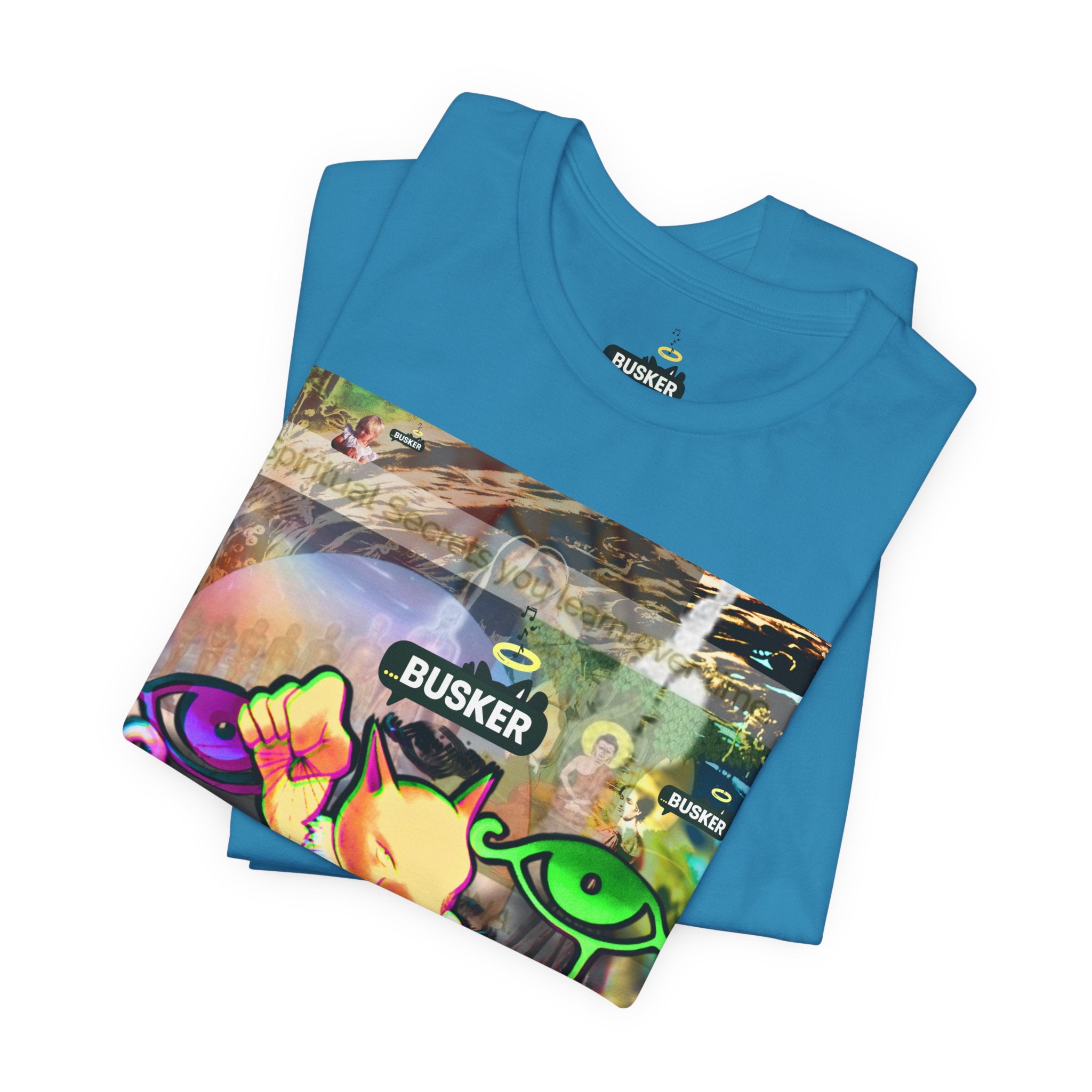 Vibrant Busker Art Tee for Creative Souls