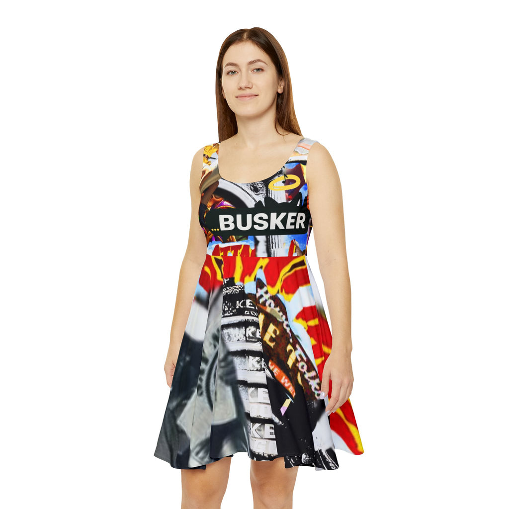 City Vibes Women's Skater Dress - Bold Busker Art Design