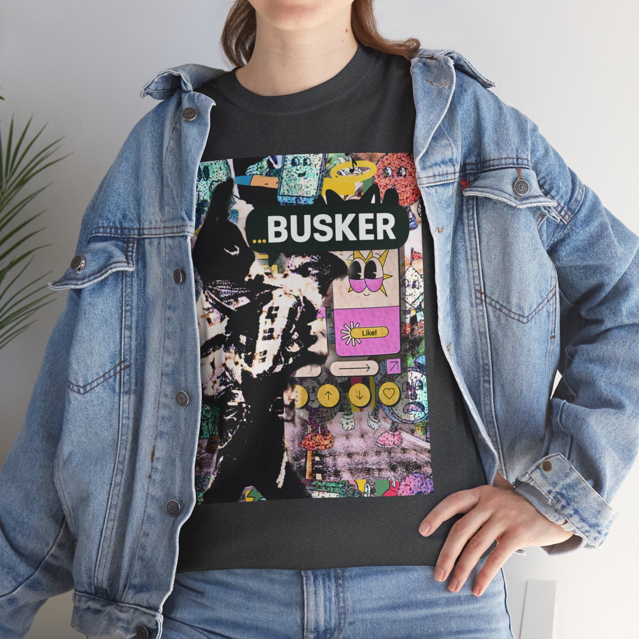 Grunge Art Busker Unisex Heavy Cotton Tee