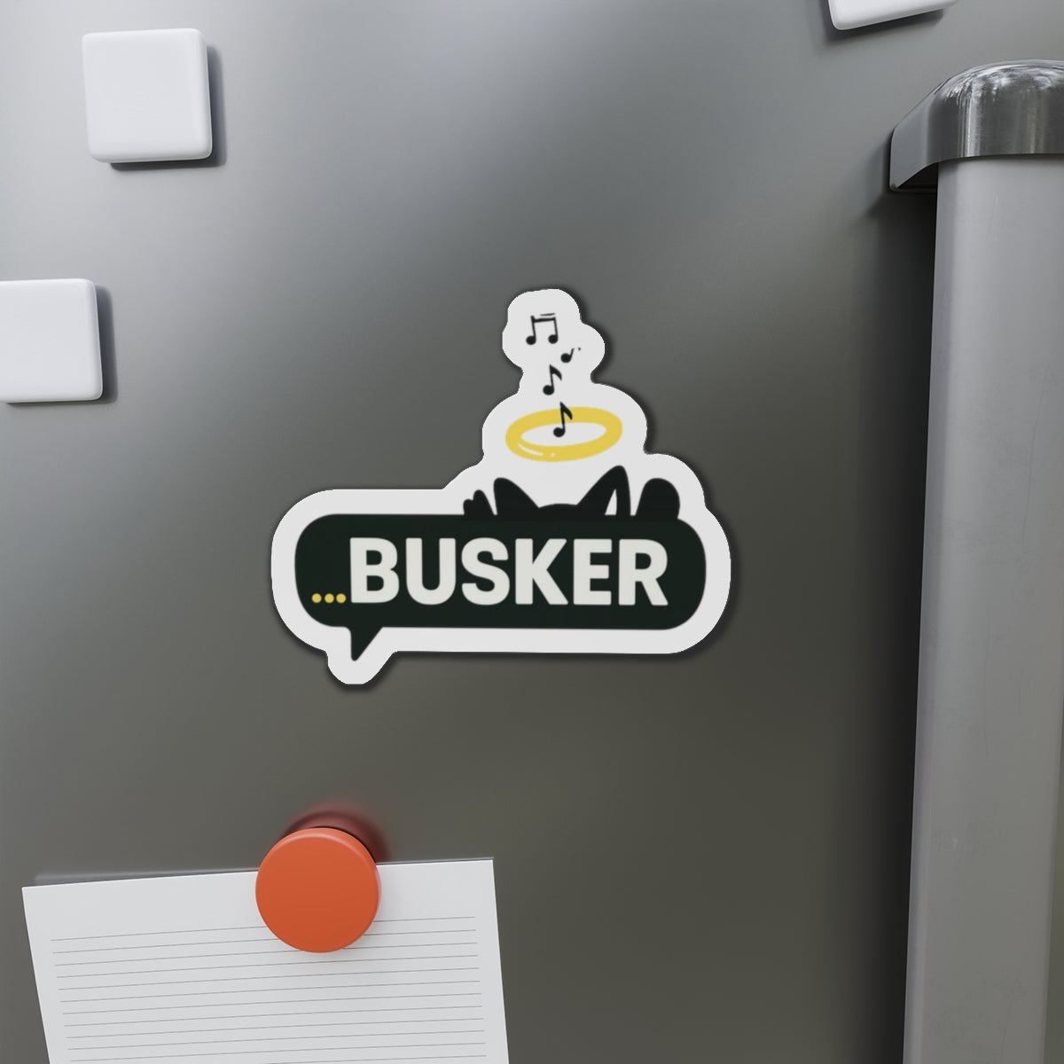 Busker Die-Cut Magnets, Cute Musician Fridge Decor, Gift for Music Lovers, Unique Home Accessories, Fun Kitchen Gift Ideas