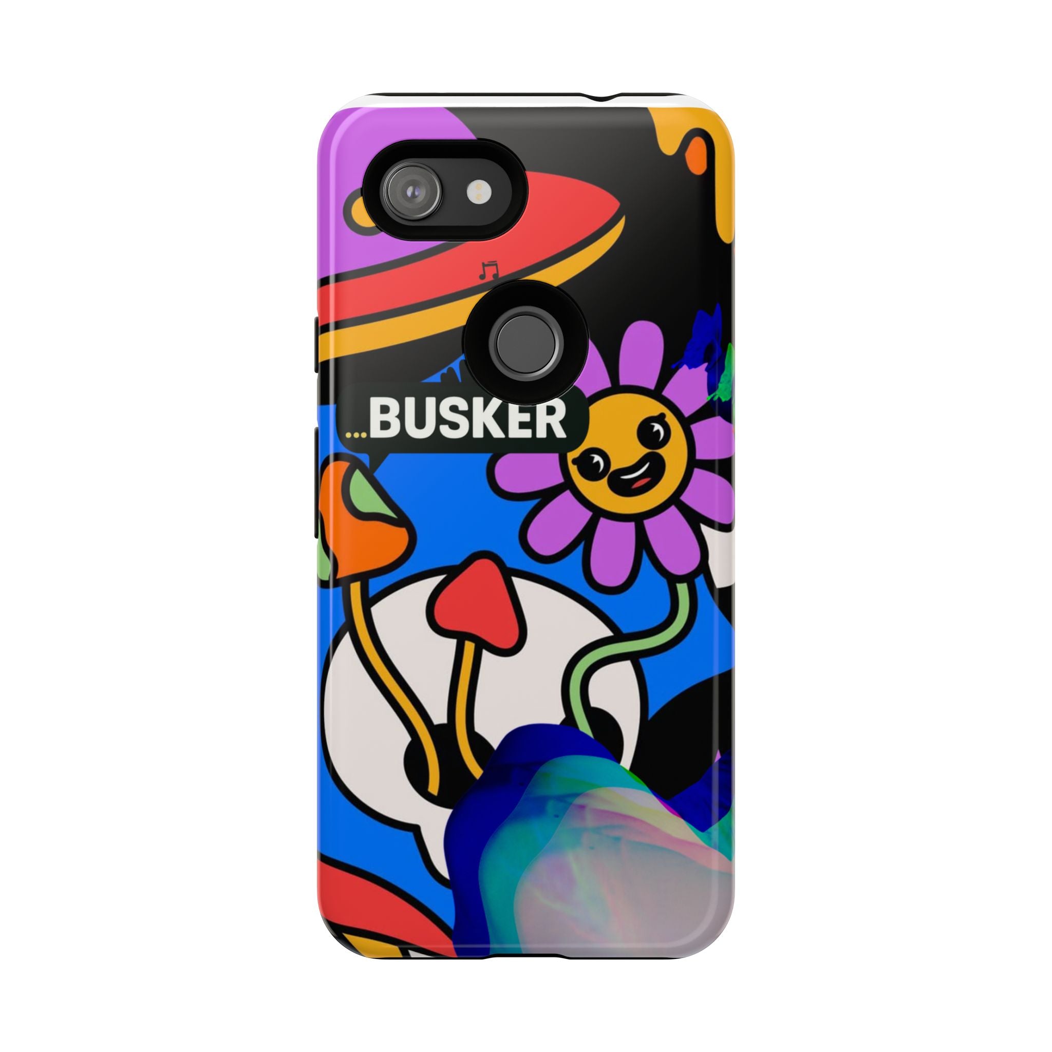 Colorful Phone Case, Cute Phone Accessories, Gift for Music Lovers, Fun Tech Gear, Unique Floral Design Case
