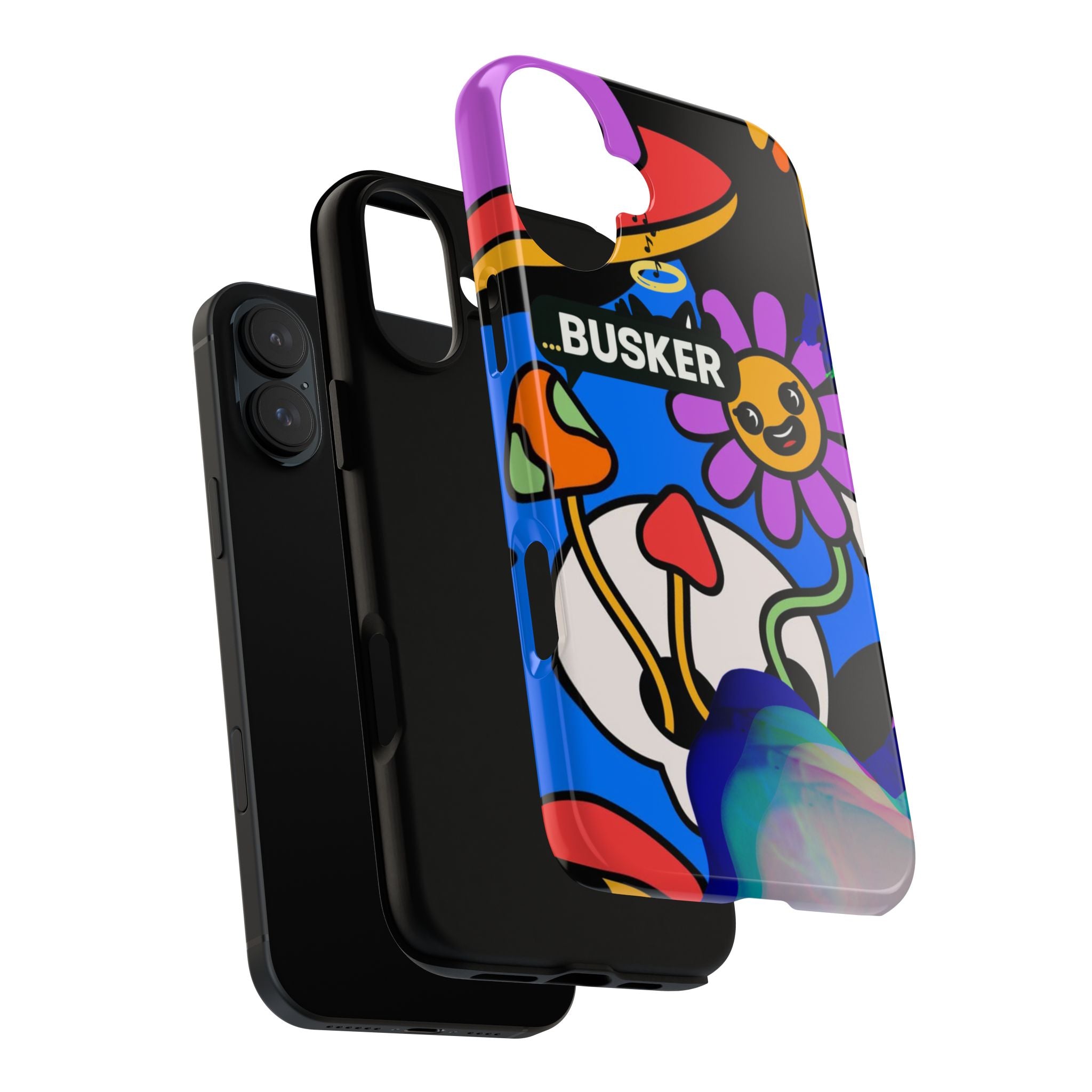 Colorful Phone Case, Cute Phone Accessories, Gift for Music Lovers, Fun Tech Gear, Unique Floral Design Case