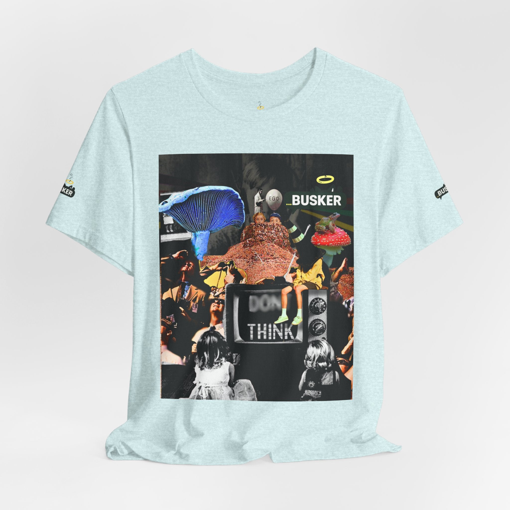 Creative Unisex Graphic Tee - 'I Don't Think' Busker Design