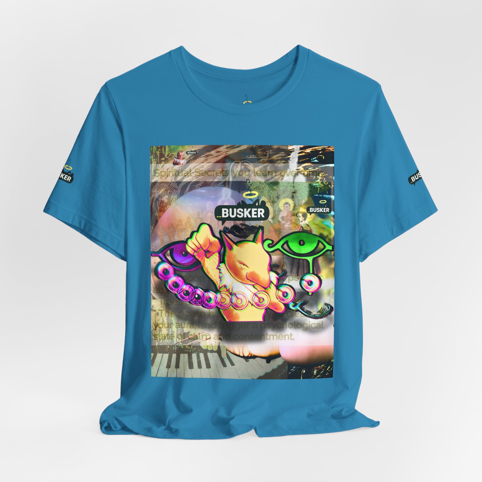 Vibrant Busker Art Tee for Creative Souls
