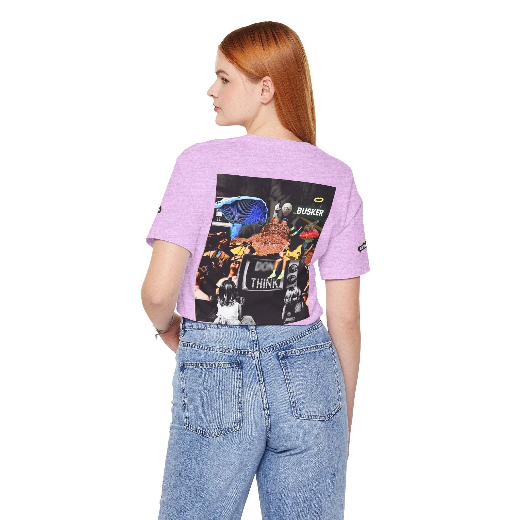 Creative Unisex Graphic Tee - 'I Don't Think' Busker Design