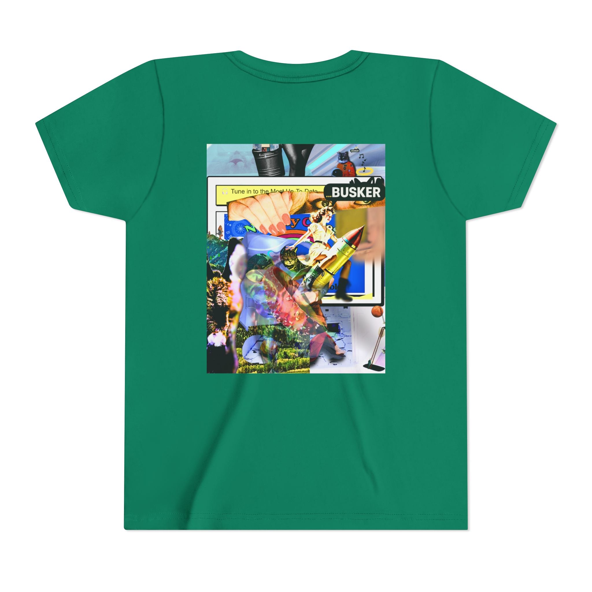Colorful Youth Short Sleeve Tee - "Busker" Graphic Art Top
