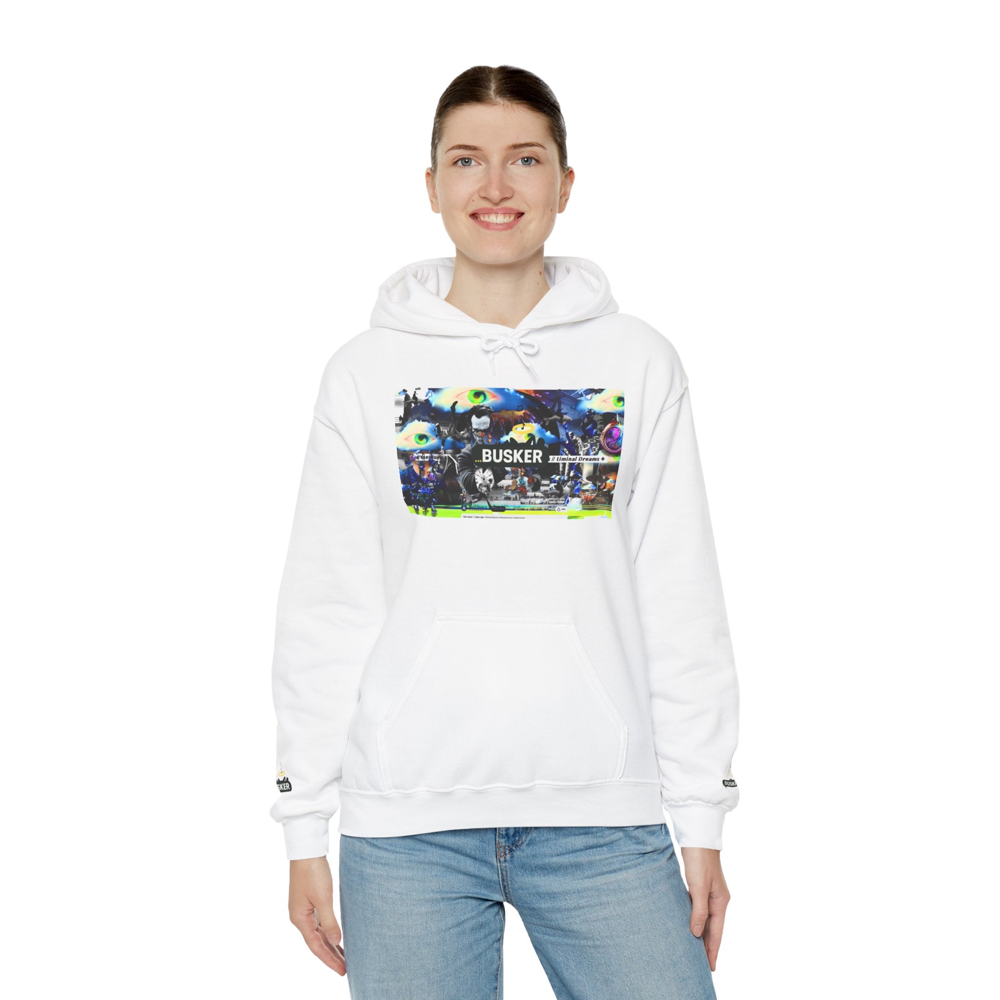 Busker Street Art Hoodie — Colorful Musician Graphic Pullover