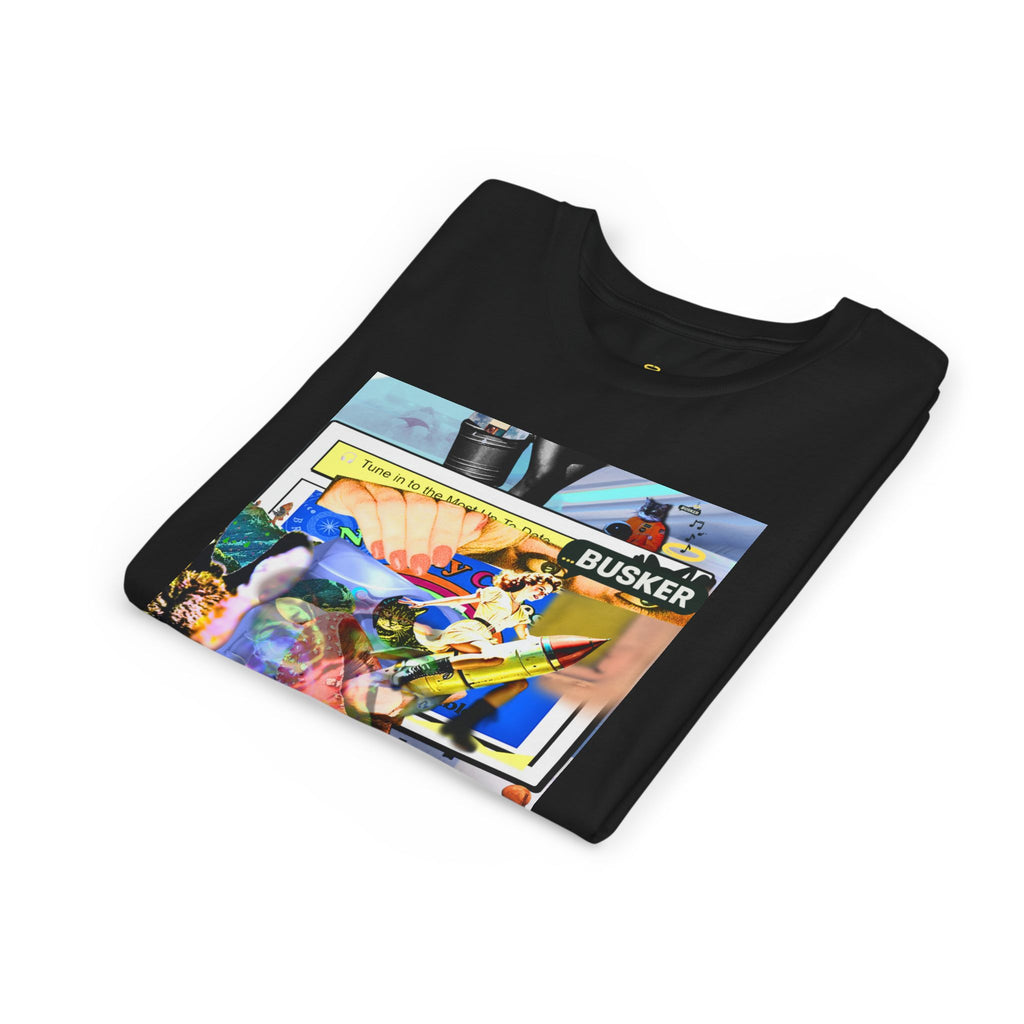 Colorful Youth Short Sleeve Tee - "Busker" Graphic Art Top