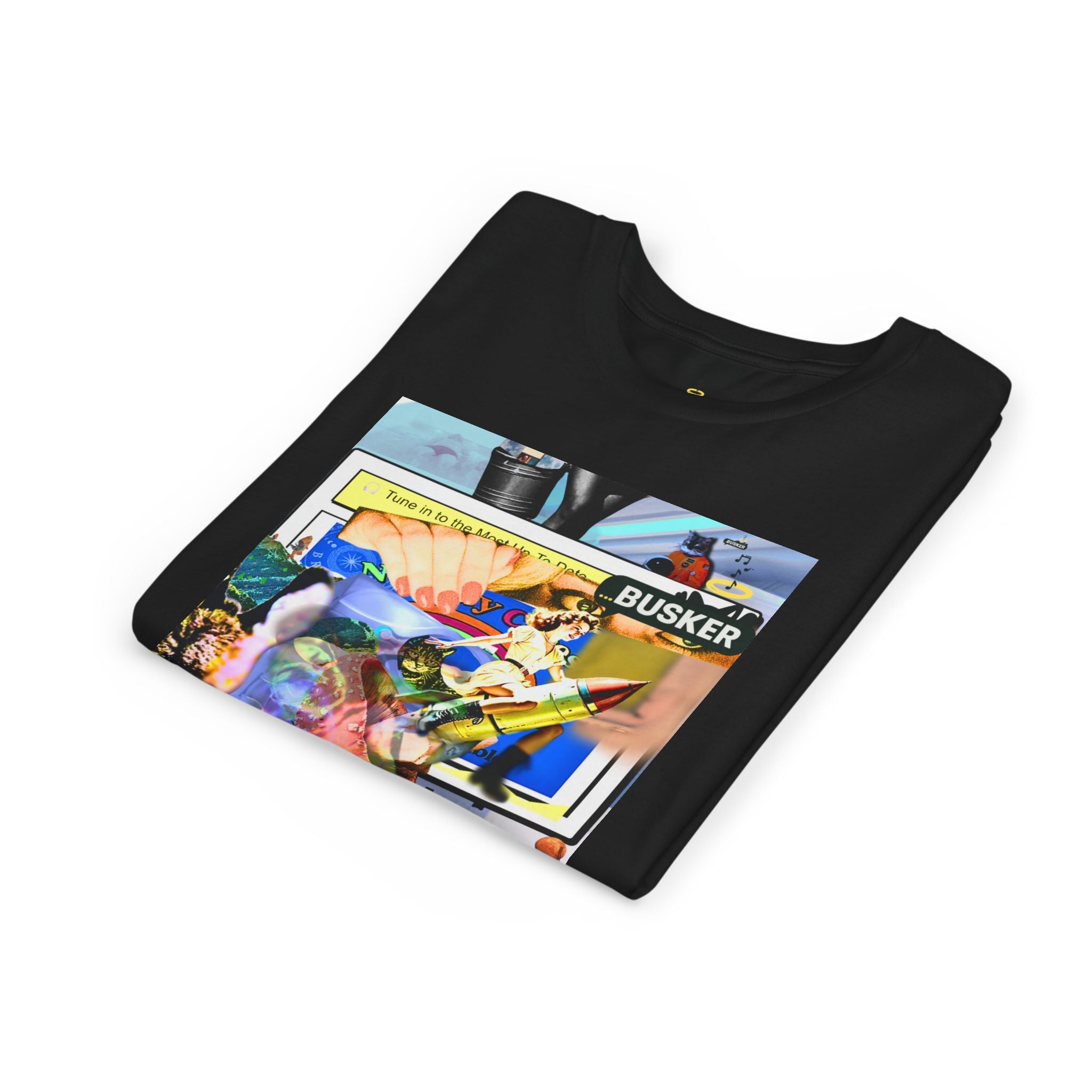 Colorful Youth Short Sleeve Tee - "Busker" Graphic Art Top