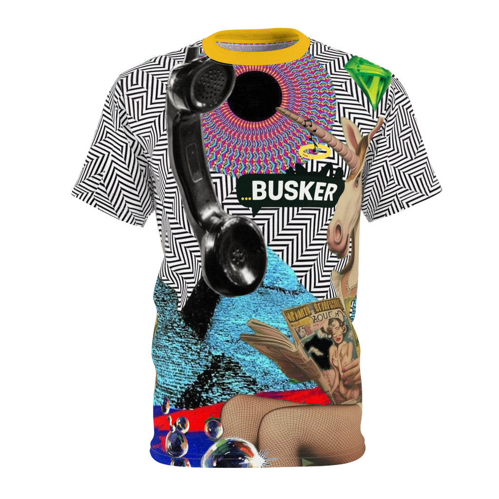 Vibrant Graphic Tee, Unisex Artistic Shirt, AOP T-Shirt for Bold Fashion, Unique Gift for Creatives, Streetwear Style, Fun Statement Tee