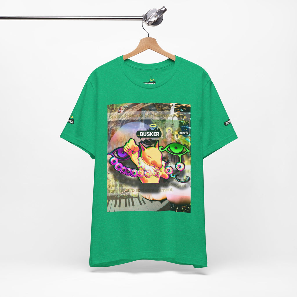 Vibrant Busker Art Tee for Creative Souls