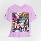 Busker Vibe Unisex Tee - Music & Art Collage Design
