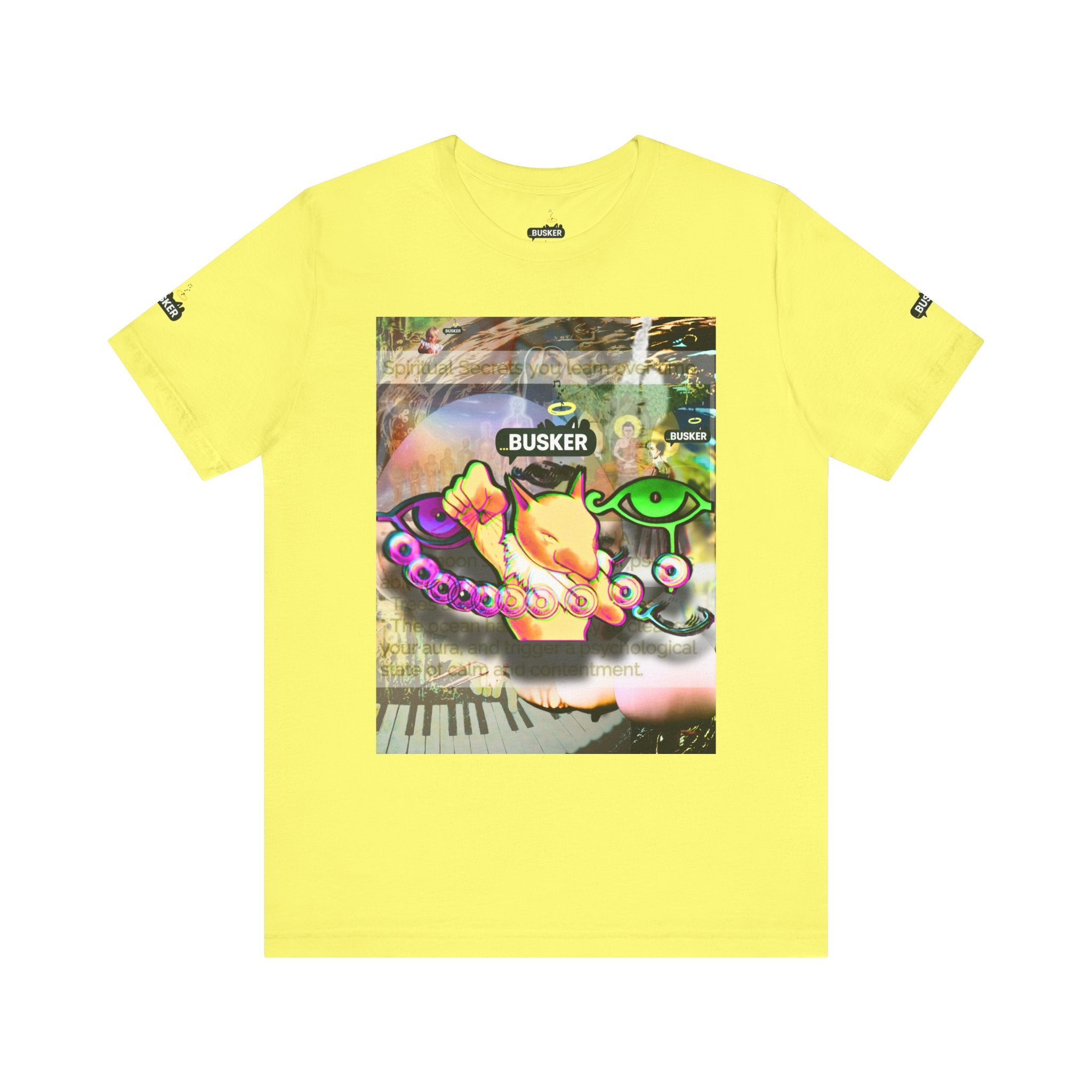 Vibrant Busker Art Tee for Creative Souls