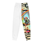 Colorful Youth Joggers with Retro Busker Design