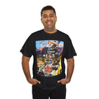 Busker Collage Graphic Tee — Vintage Music Poster Streetwear