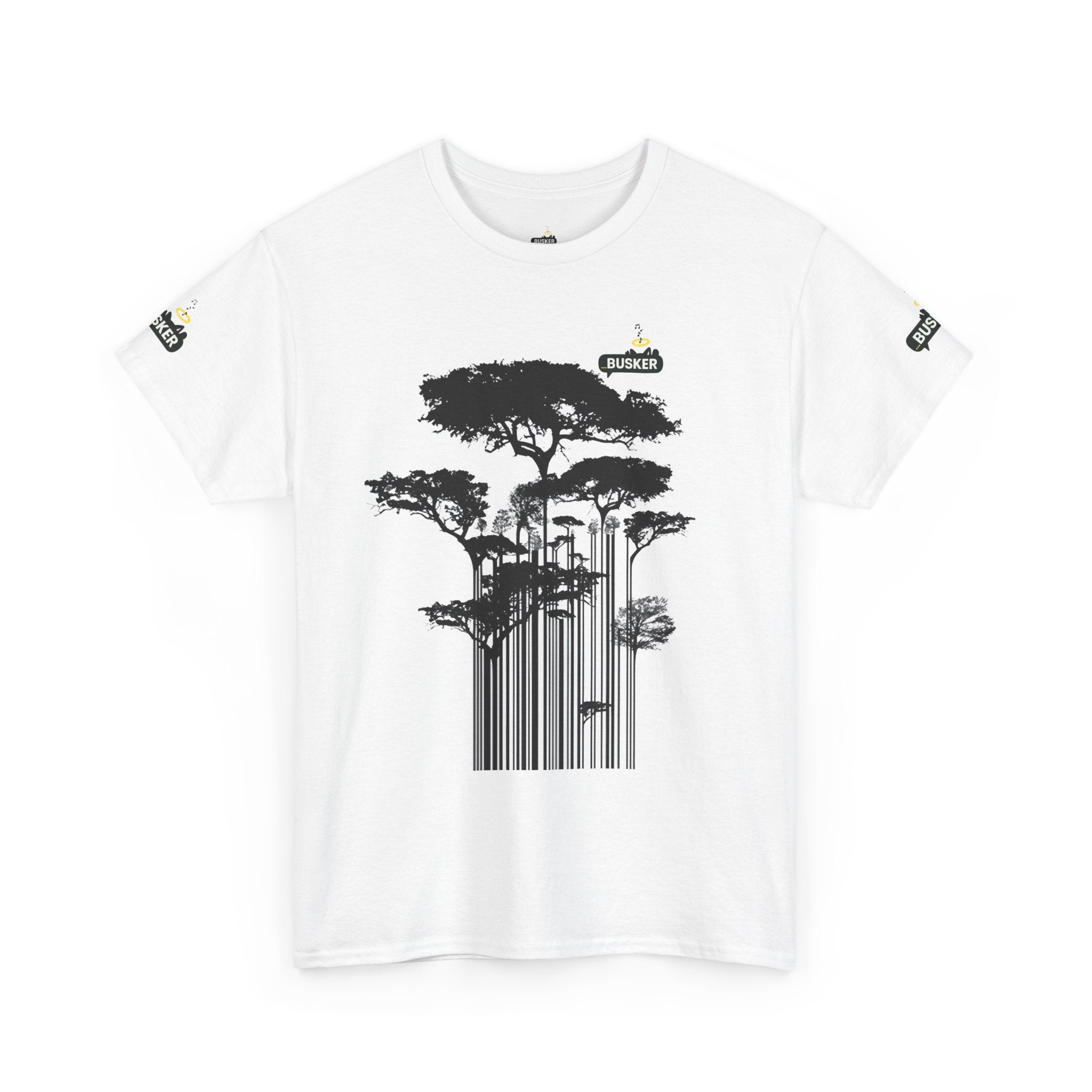 Nature-Inspired Unisex Heavy Cotton Tee, Eco-Friendly Tee, Graphic T-Shirt, Outdoor Lover Gift, Casual Wear, Tree Art Shirt