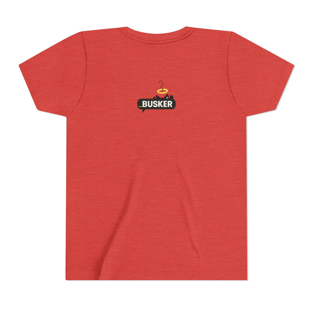 Busker Youth Short Sleeve Tee - Fun Music T-Shirt for Young Performers, Gifts for Young Musicians, Vibrant Summer Apparel, Creative [...]