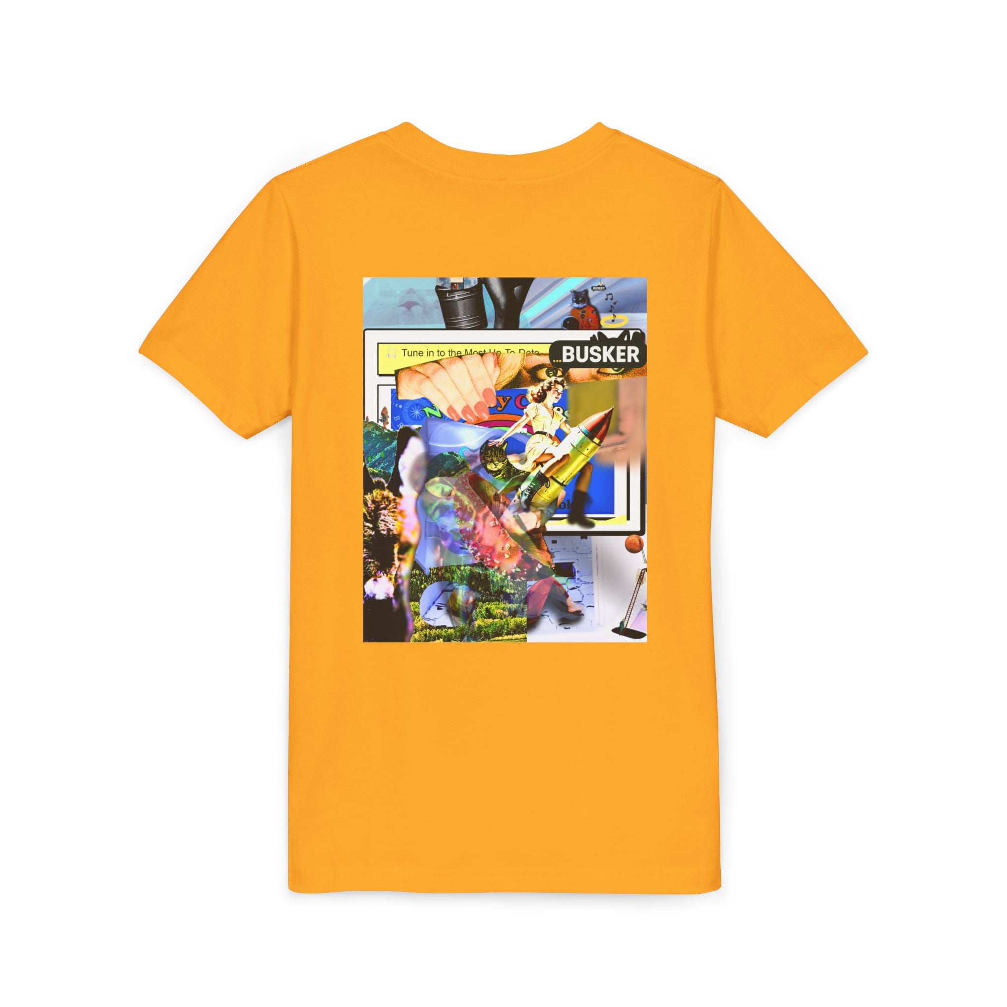 Colorful Youth Short Sleeve Tee - "Busker" Graphic Art Top
