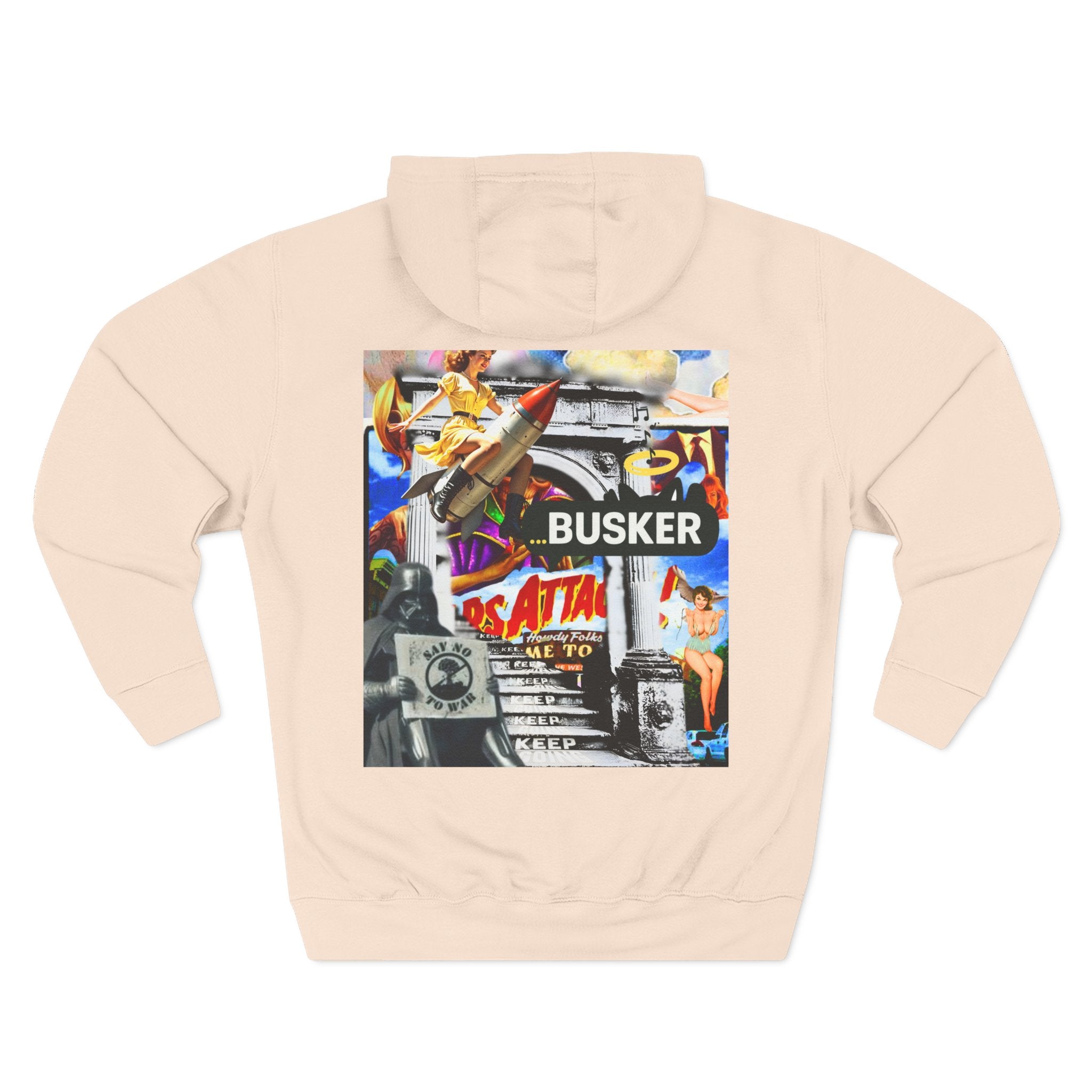 Vintage-Inspired Busker Fleece Hoodie