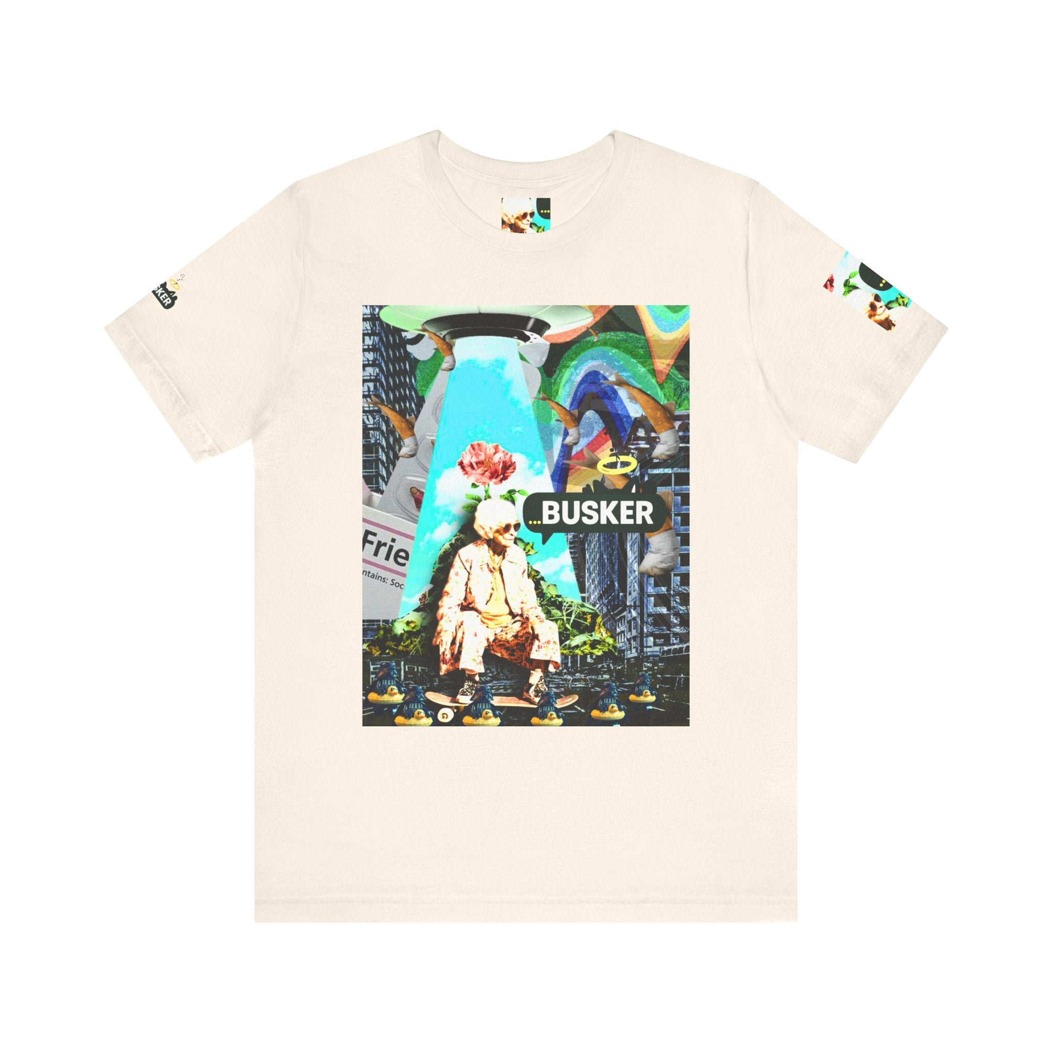 Street Art Busker Tee - Unisex Graphic Short Sleeve Shirt