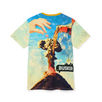 Unique Graphic Tee, Fun AOP T-Shirt, Youthful Streetwear, Urban Casual Wear, Perfect for Festivals, Summer Vibe Shirt