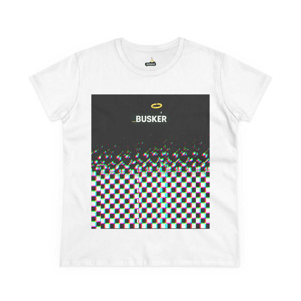 Glitch Art Women's Tee, Casual Graphic Shirt for Music Lovers, Unique Gift for Festivals, Summer Wardrobe Essential, Unisex Style