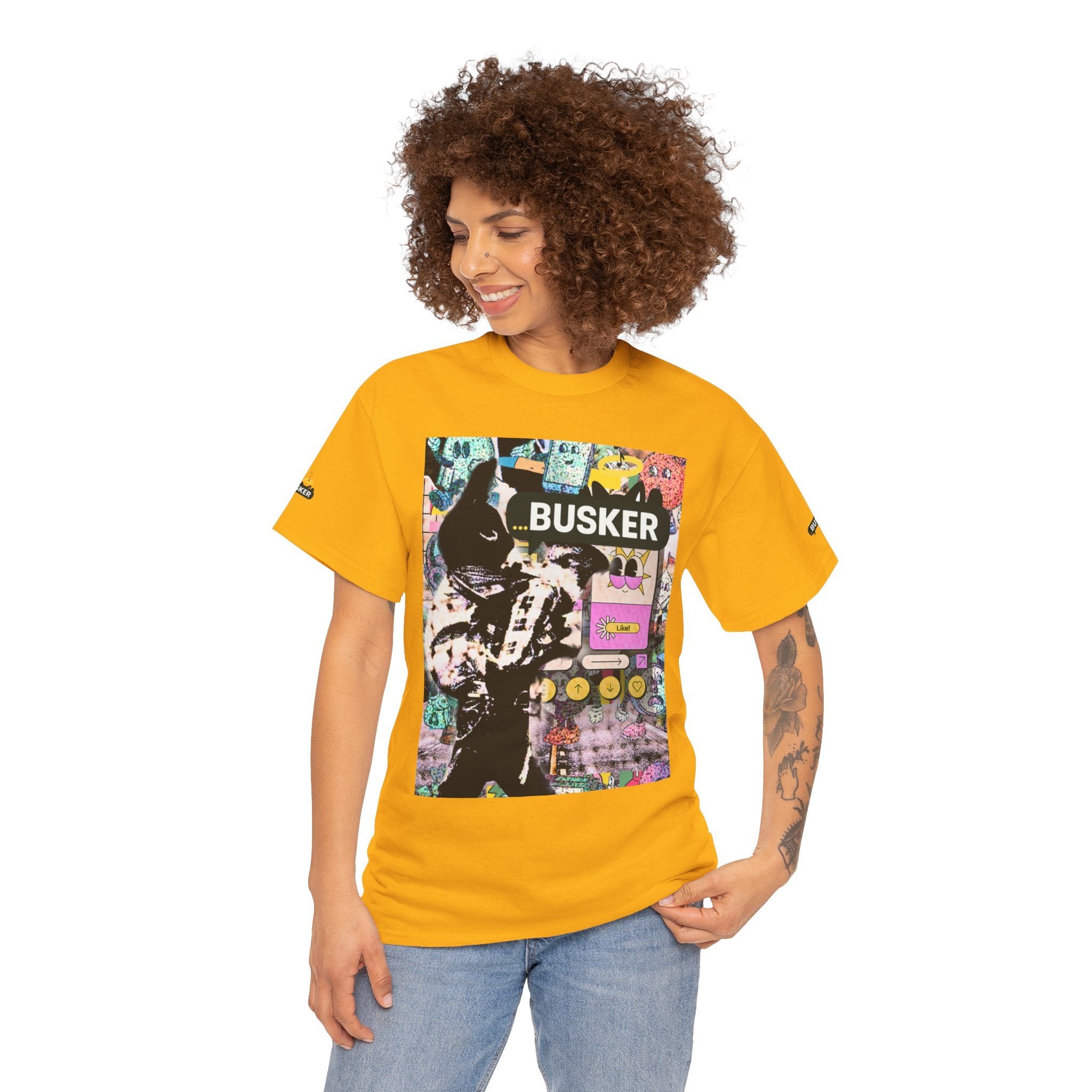 Grunge Art Busker Unisex Heavy Cotton Tee