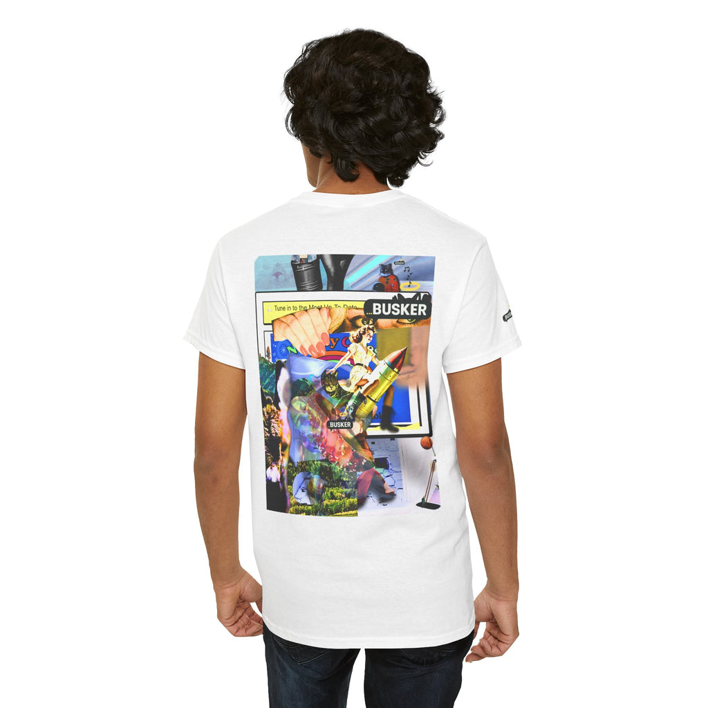 Cool Graphic Unisex Heavy Cotton Tee - 'Busker' Design