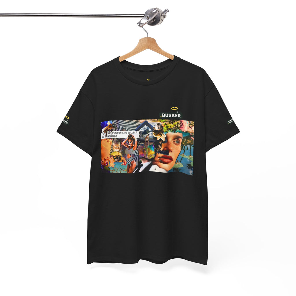 Artistic Unisex Heavy Cotton Tee - Vibrant Busker Design