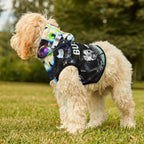 Busker Collage Pet Hoodie — Colorful Urban Music Graphic