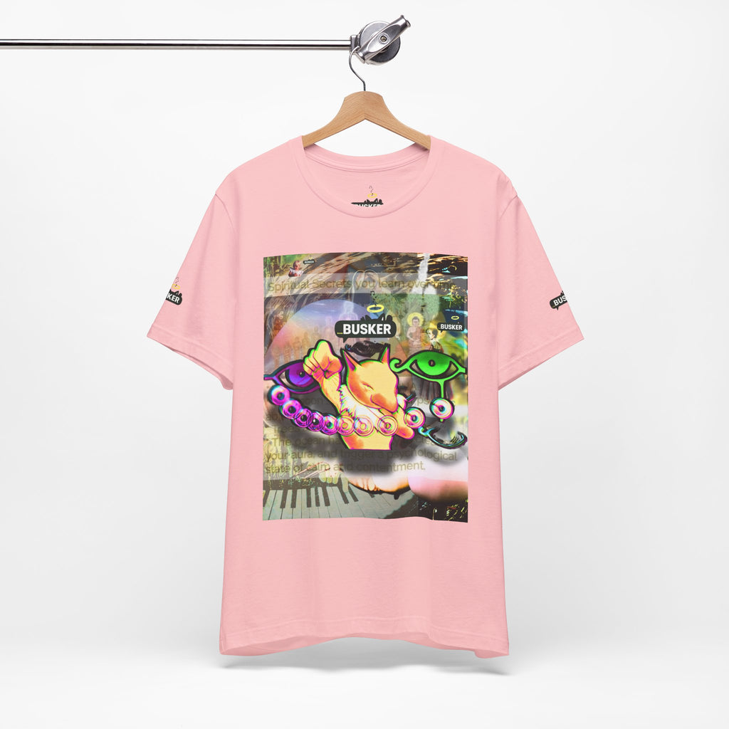 Vibrant Busker Art Tee for Creative Souls