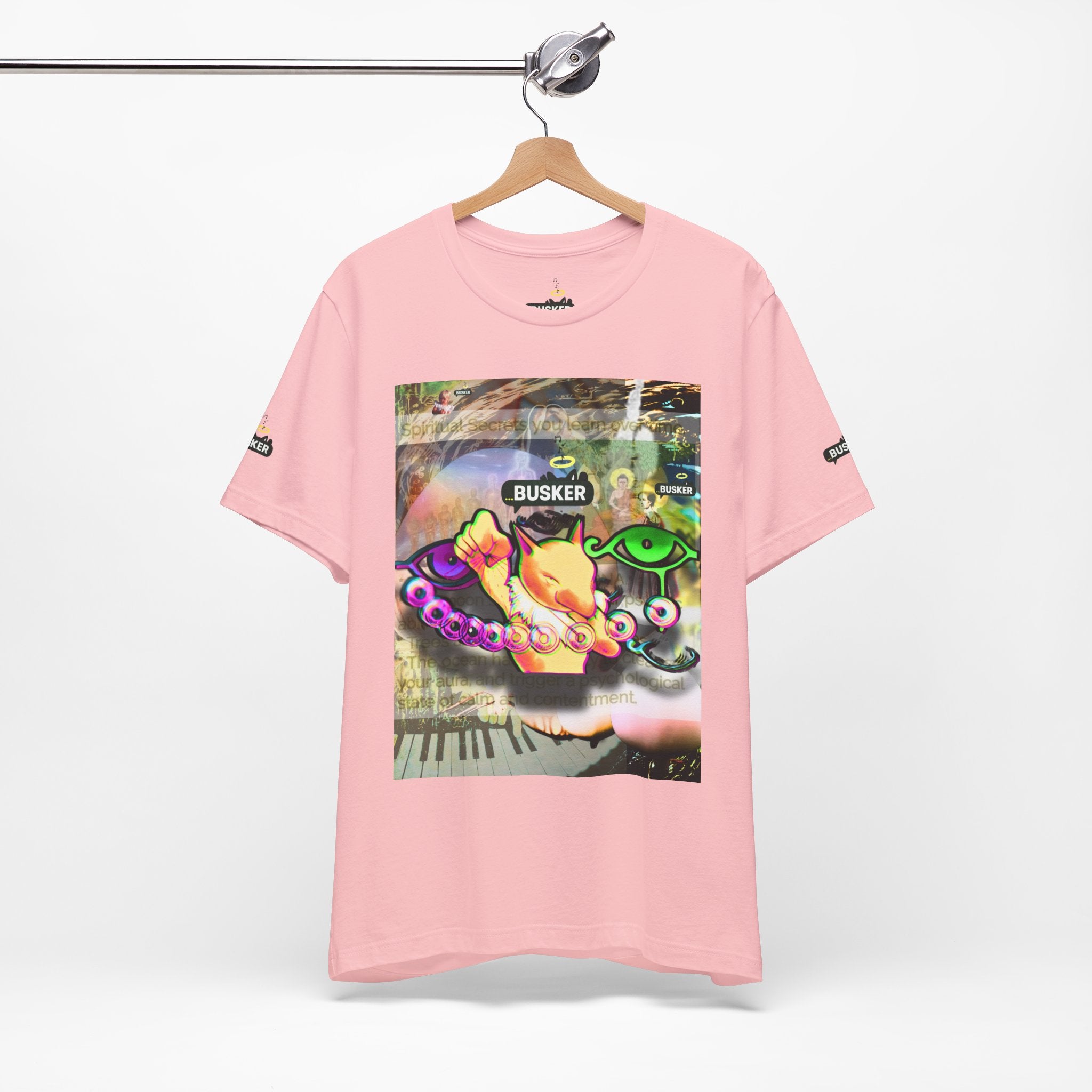 Vibrant Busker Art Tee for Creative Souls