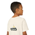 Busker Youth Short Sleeve Tee, Fun Summer Tee, Music Lover Gift, Kids Graphic T-Shirt, Festival Outfit, Creative Gift Idea