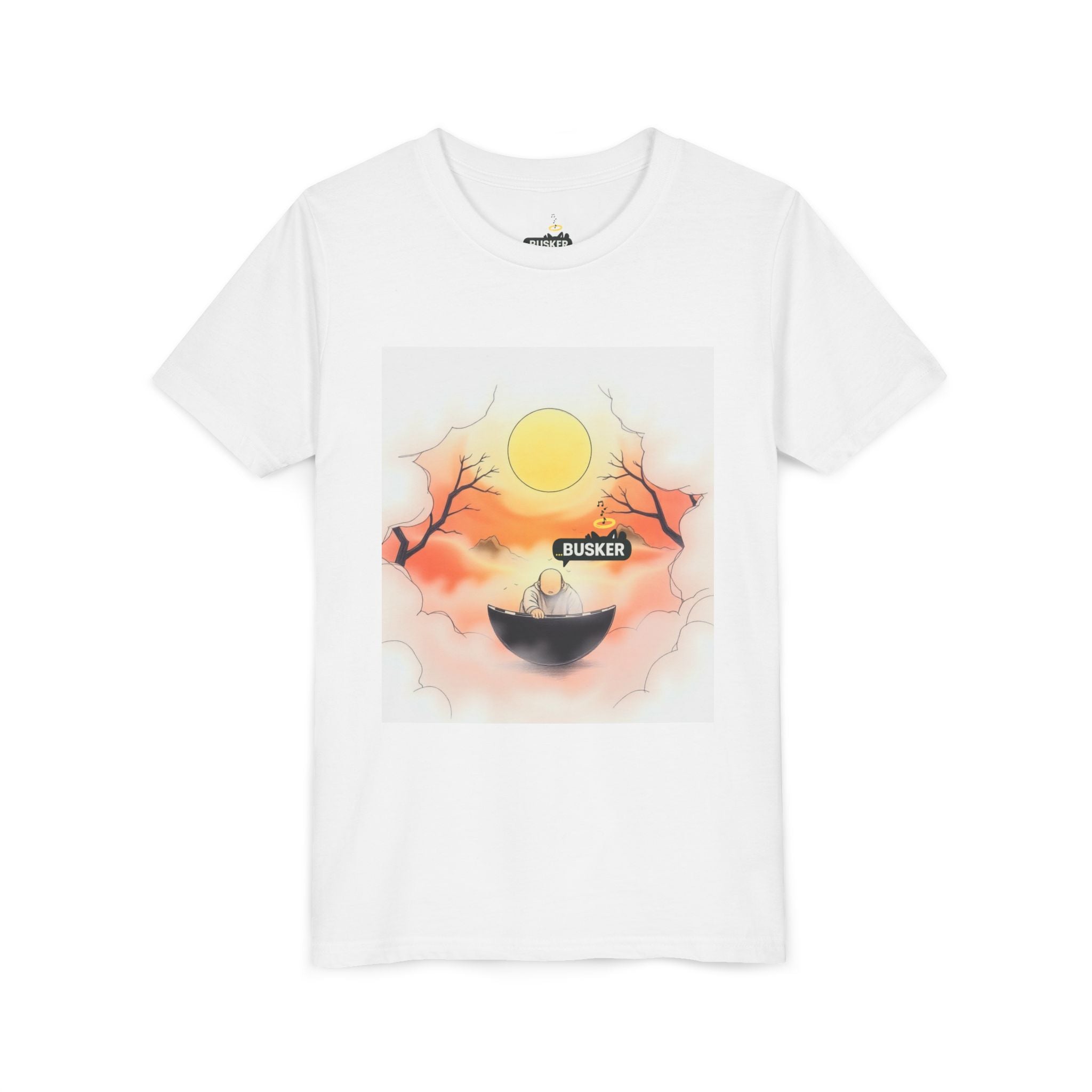 Youth Short Sleeve Tee - Busker Vibe, Fun Kids' Tee for Music Lovers, Gift for Young Artists, Summer Festival Outfit, Creative Kids Clothes