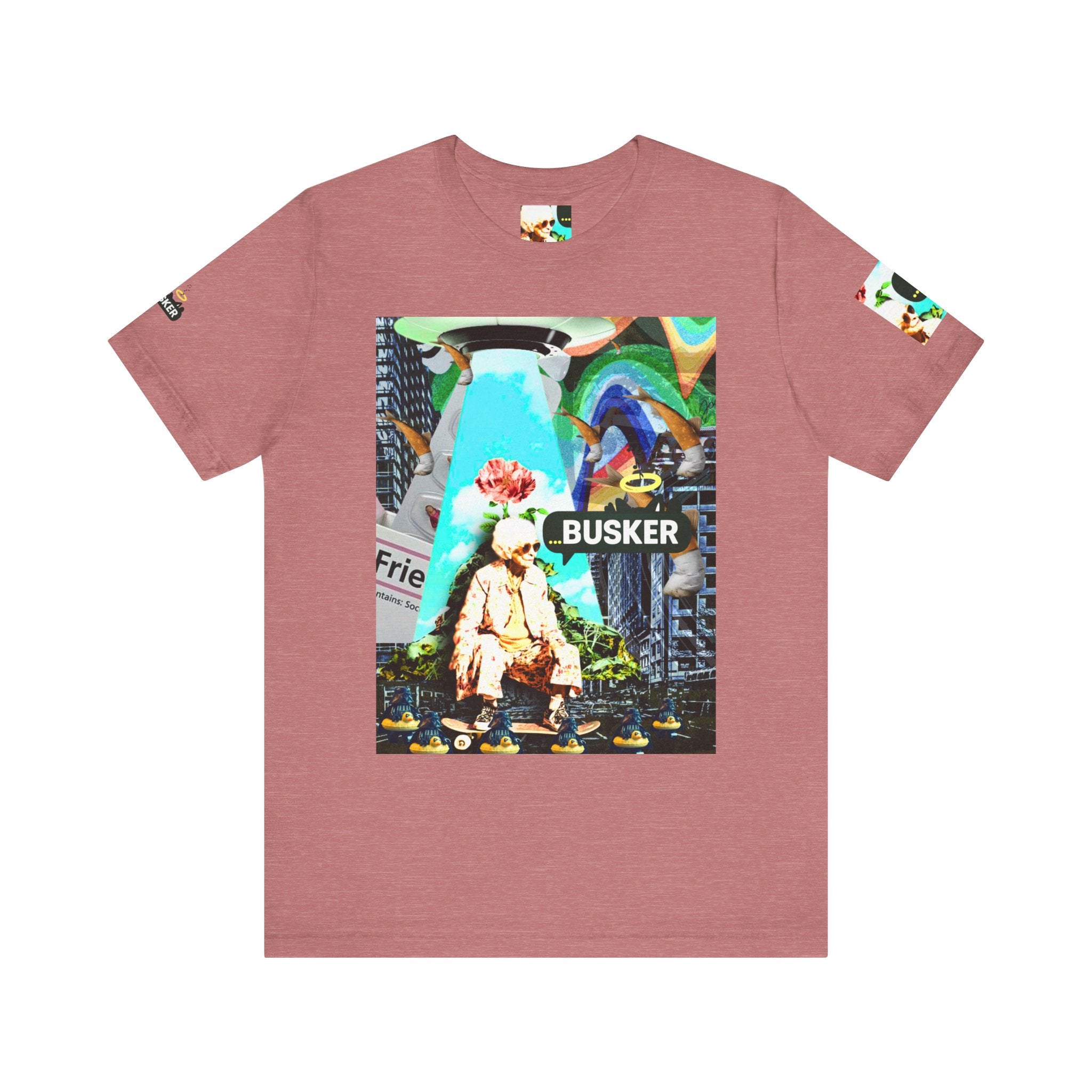 Street Art Busker Tee - Unisex Graphic Short Sleeve Shirt