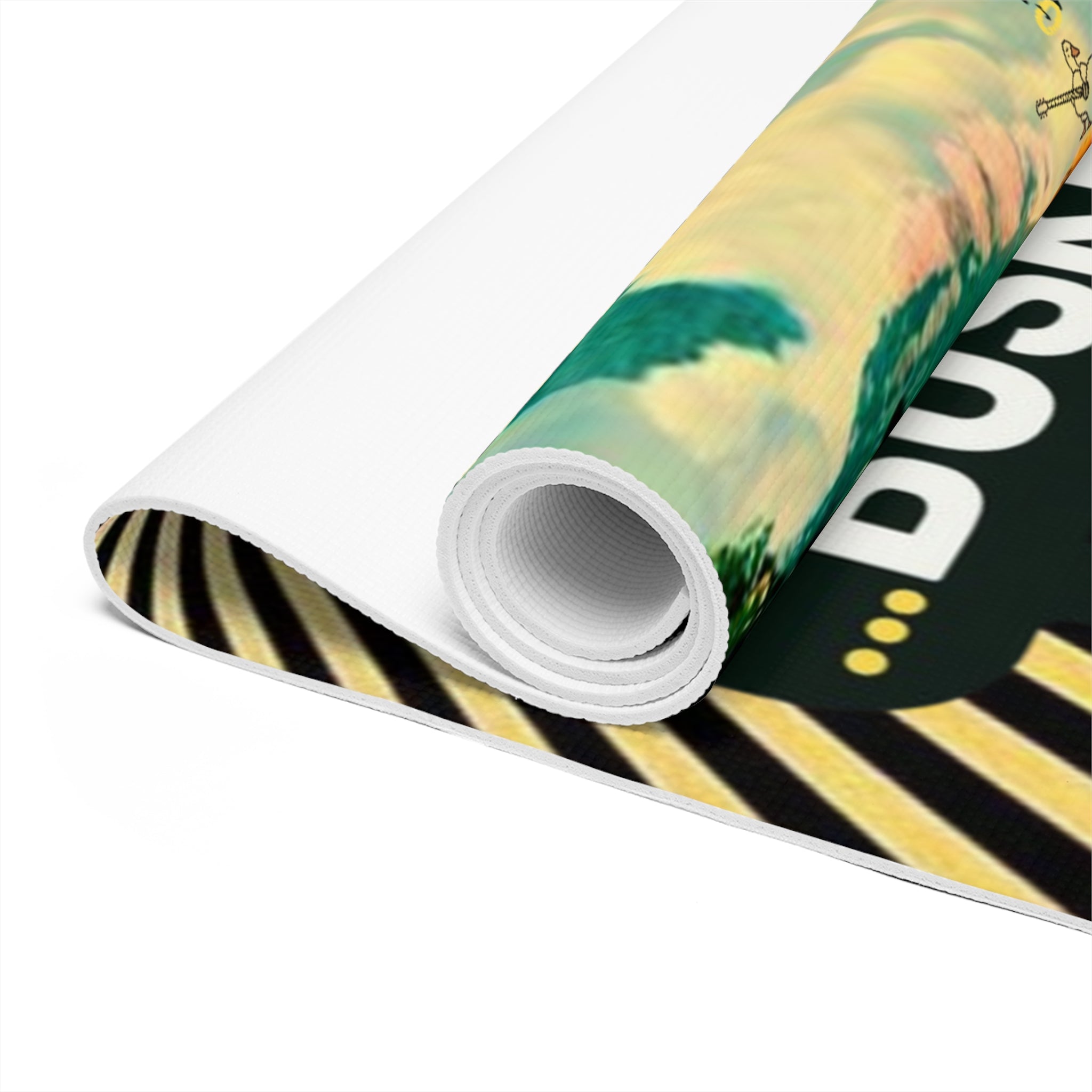 Peaceful Busker Yoga Mat, Eco-Friendly Exercise Mat, Yoga and Pilates Essentials, Gift for Yogis, Meditation Mat, Fitness Inspiration