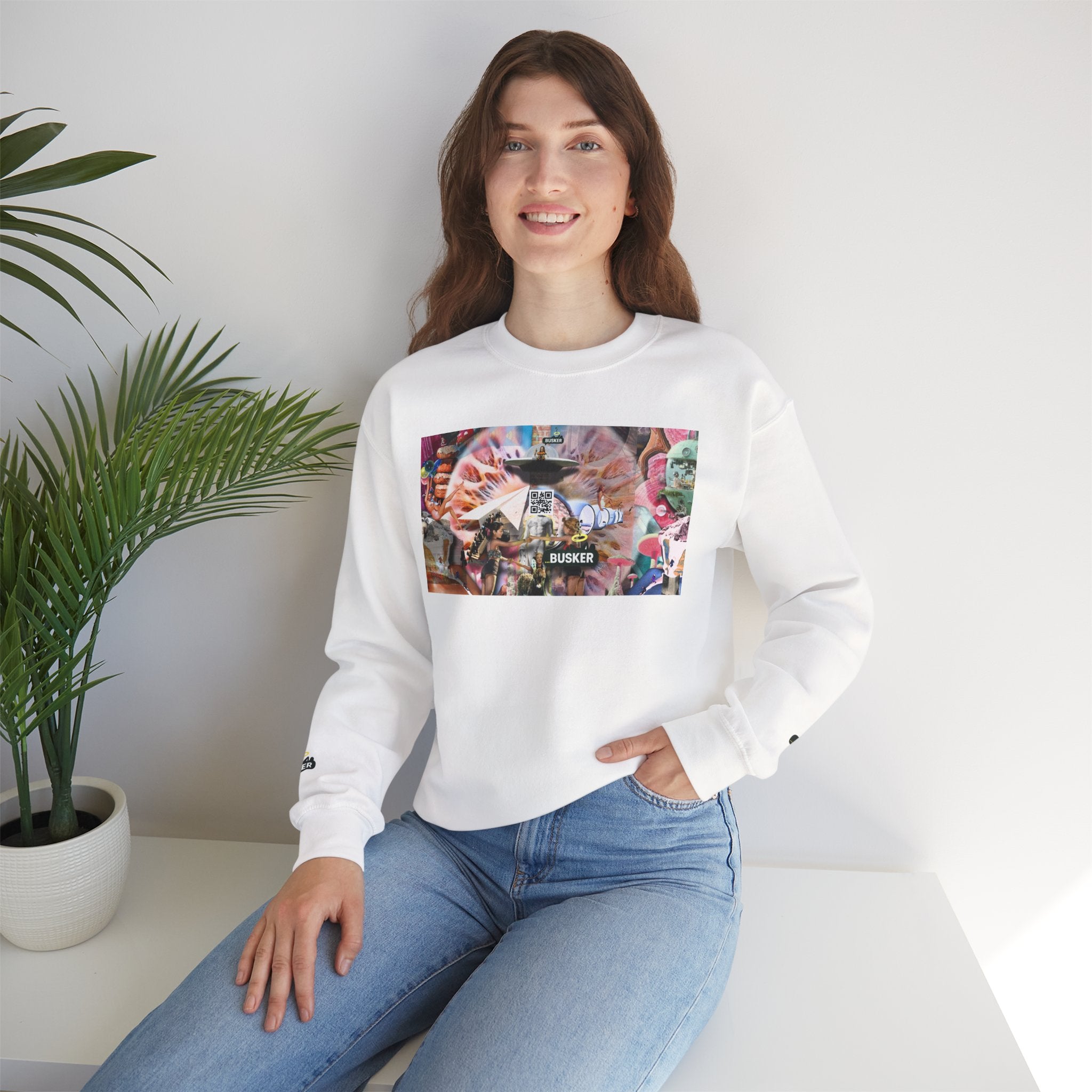 Colorful Unisex Crewneck Sweatshirt - Artistic & Cozy Statement Piece