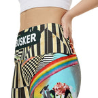 Vibrant Women's Workout Shorts - AOP with Retro Poolside Design