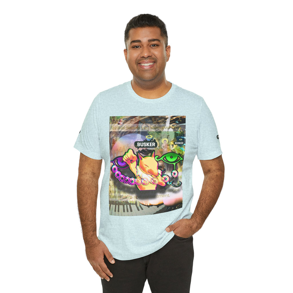 Vibrant Busker Art Tee for Creative Souls