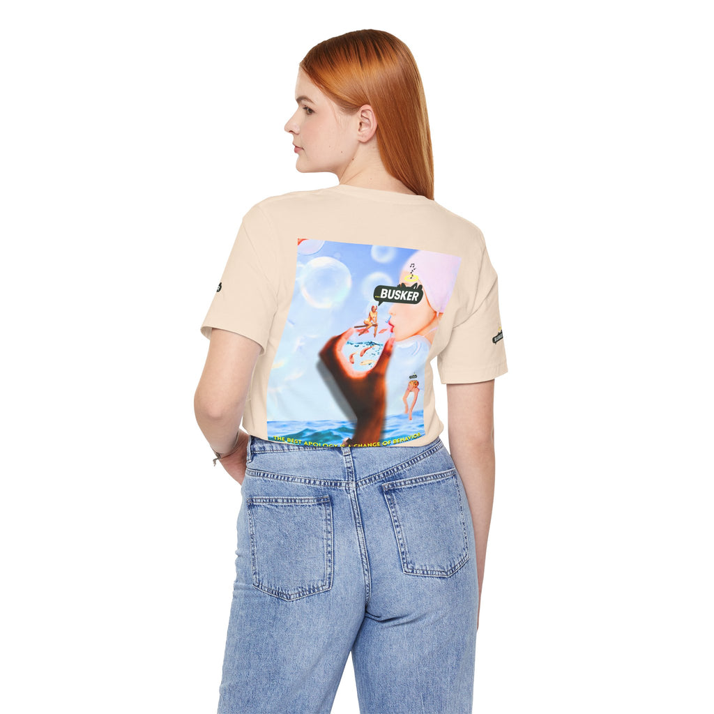 Busker Vibe Unisex Jersey Tee – Colorful Artistic Design for Summer Fun