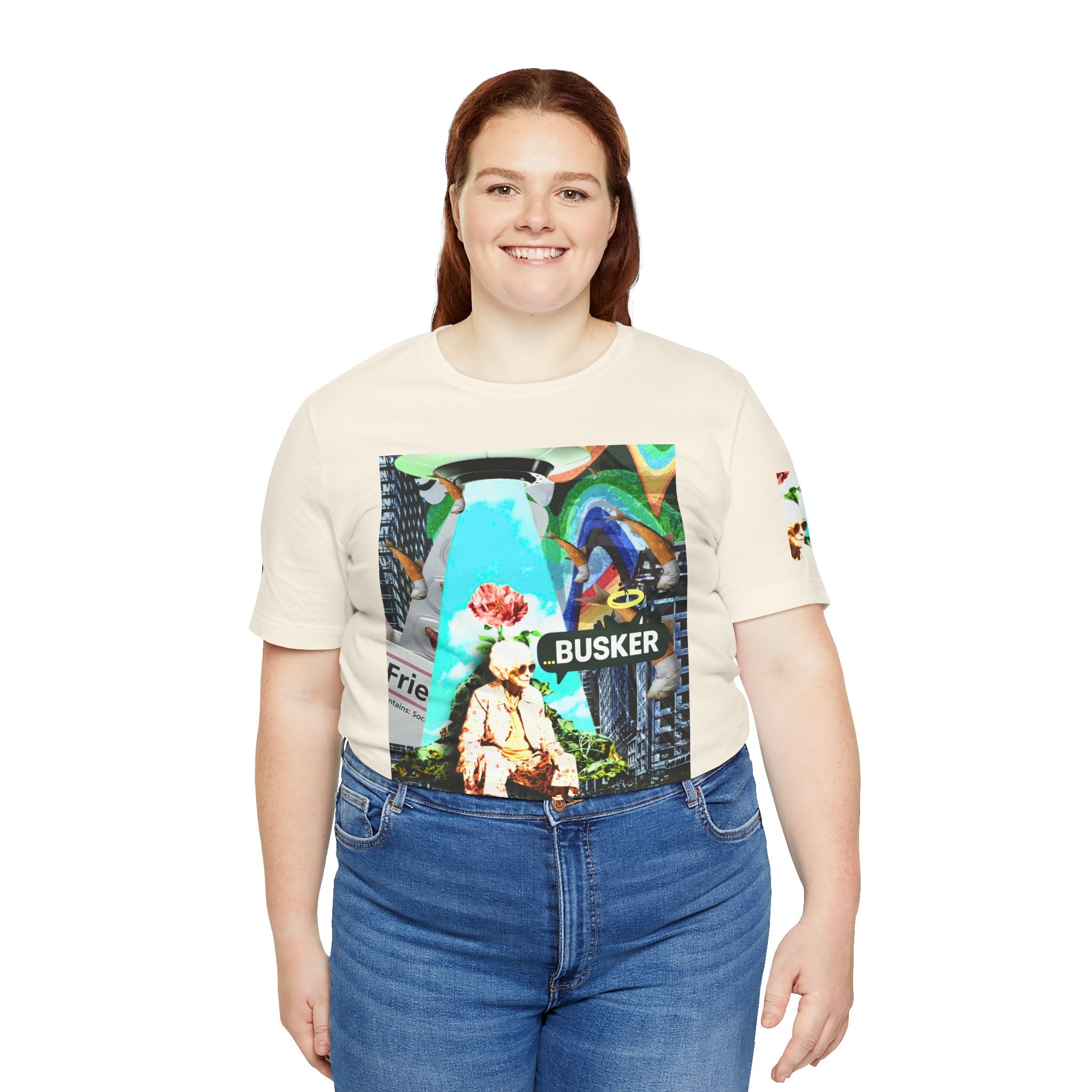 Street Art Busker Tee - Unisex Graphic Short Sleeve Shirt