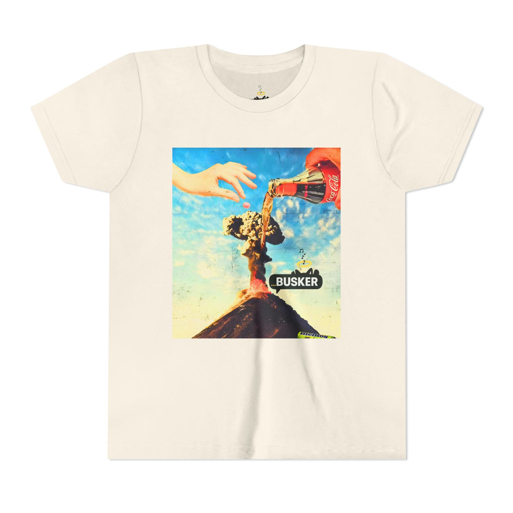 Busker Youth Short Sleeve Tee, Fun Summer Tee, Music Lover Gift, Kids Graphic T-Shirt, Festival Outfit, Creative Gift Idea